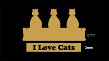 RECORTE I LOVE CATS LA786-35 CRU